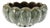 Green Ceramic Scalloped Bowl Large For Sale