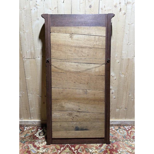 Large Art Deco Mirror in Walnut Frame For Sale - Image 5 of 7