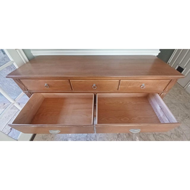 2000 - 2009 Swedish Gustavian Cottage Coastal Country Farmhouse Dresser by Ethan Allen For Sale - Image 5 of 12