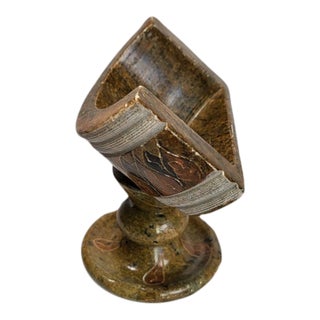 1990s Modern Natural Onyx Stone Drink Coaster Holder For Sale