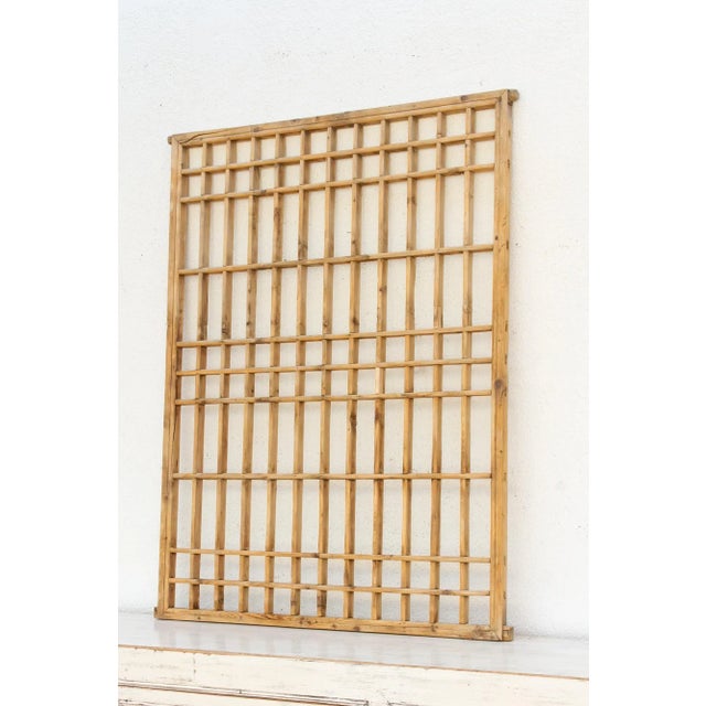 Wood Rustic Asian Antique Architectural Screen For Sale - Image 7 of 8