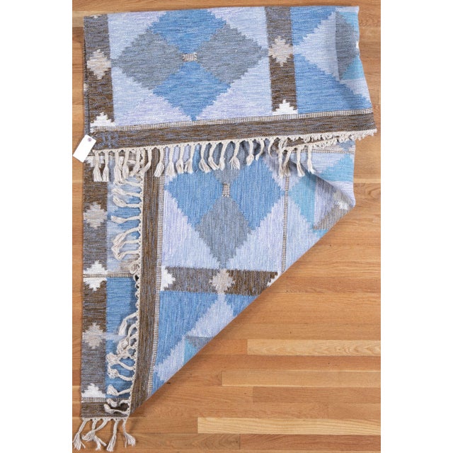 Mid 20th Century Swedish Rollakan Rug 6.7x4.8 For Sale In New York - Image 6 of 6