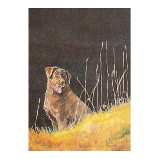 1998 Christine Collier Trevino Dog Painting For Sale
