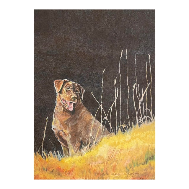 1998 Christine Collier Trevino Dog Painting For Sale