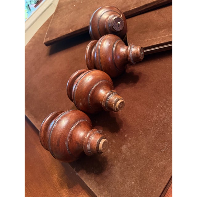 1990s Vintage Ethan Allen Townhouse Collection Morley Mahogany & Burl Coffee Table For Sale - Image 5 of 11