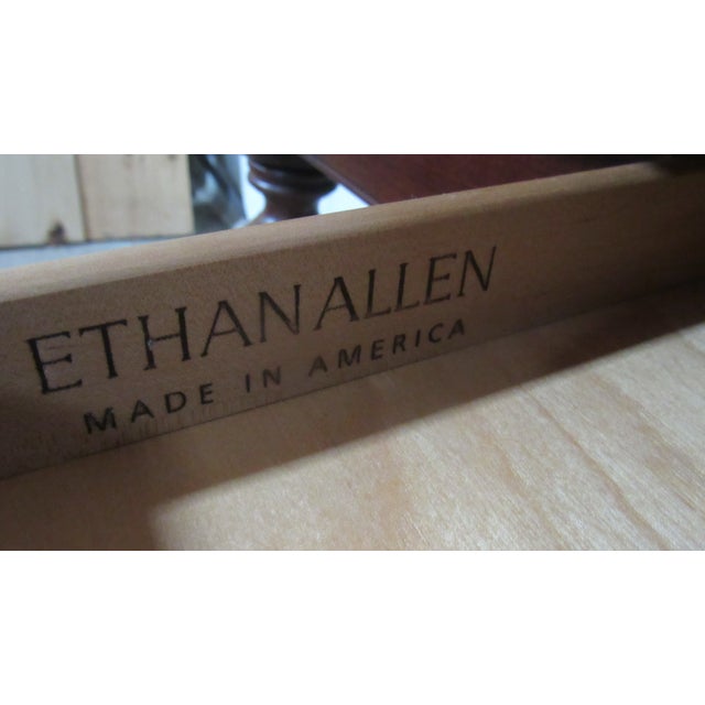 1980s 1980s Ethan Allen British Classics Collection Convertible Console Dining Room Table For Sale - Image 5 of 11