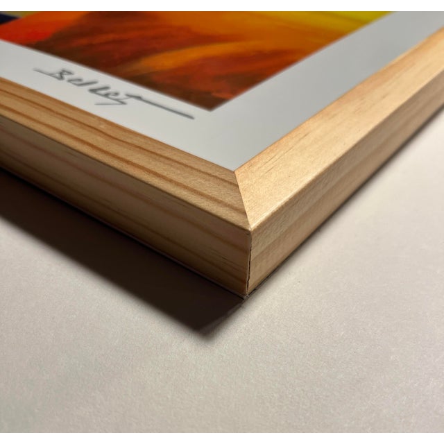 Original Emile Bellet Spot Varnish Lithograph Printed Signature & Certificate, Framed For Sale - Image 4 of 9