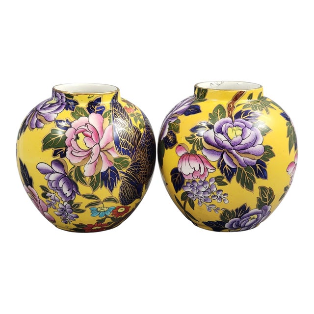 Patent Ironstone Posy Vases with Birds from Mason's, 1915, Set of 2 For Sale - Image 4 of 12