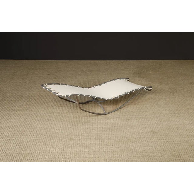 Walter Lamb for Brown Jordan Bronze 'Waikiki' Rocking Chaise, 1960s, New Canvas For Sale - Image 12 of 18