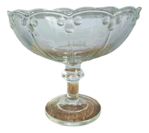 Biedermeier Style Glass Plate from Befos, Bohemia