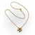 Mid-Century Modern 1950s French 18k Gold Mid-Century Flower Pendant Necklace With Diamonds For Sale - Image 3 of 10