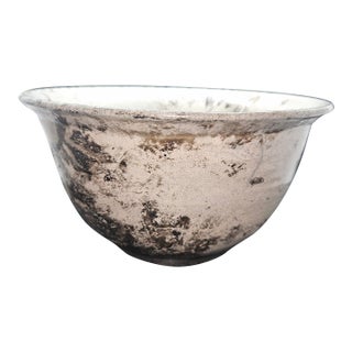 Vintage Japanese Raku Horse Hair Tea Bowl (Chawan), Signed For Sale