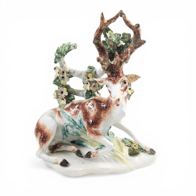 Porcelain Stag Figure with Bocage from Derby, England, 1755-1765 For Sale - Image 13 of 13