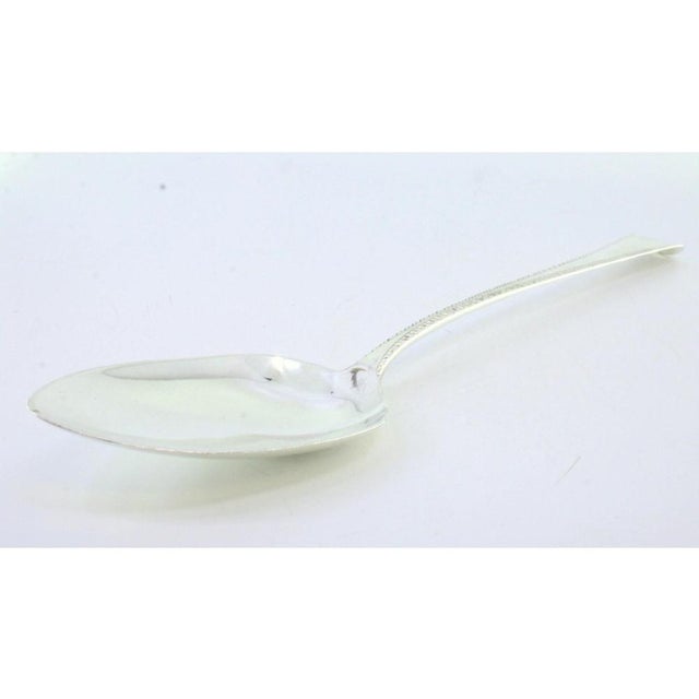 Silver Rice and Serving Spoon with Handle Grooves For Sale - Image 4 of 6