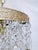 Metal Vintage Crystal Chandelier With French Pendalogue Crystal Prisms For Sale - Image 7 of 9