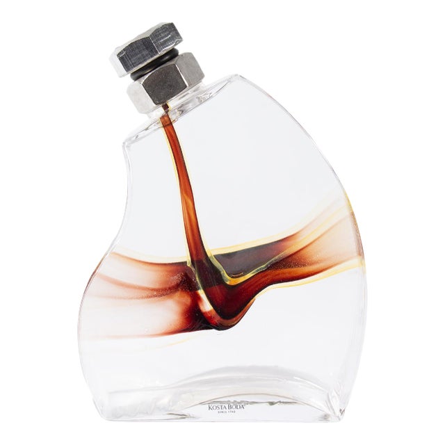 Glass "Macho" Decanter by Kjell Engman for Kosta Boda For Sale