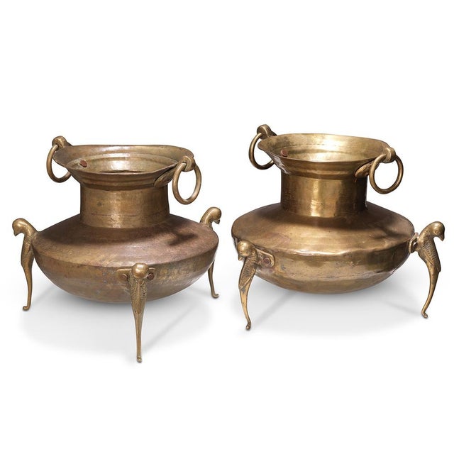 Vintage Brass Milk Pot on Stand, 1940s For Sale - Image 3 of 7