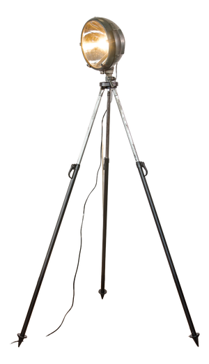 Military Spotlight Floor Lamp on Original Tripod from Bosch Eisemann, 1960s