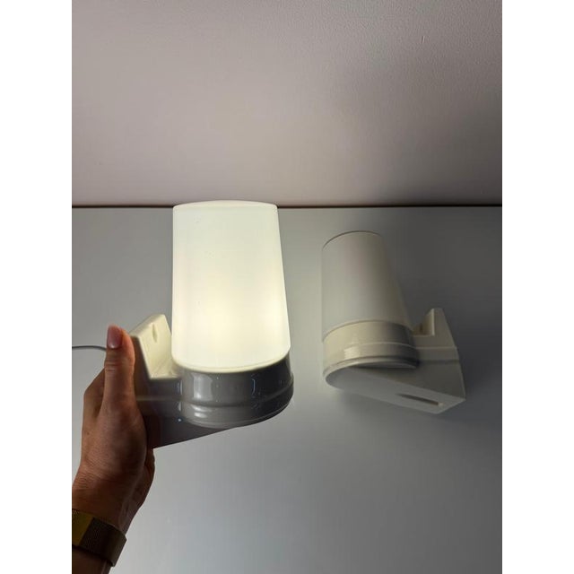 Model 6070 Wall Lamp in White by Sigvard Bernadotte for Ifö, Set of 2 For Sale - Image 3 of 11