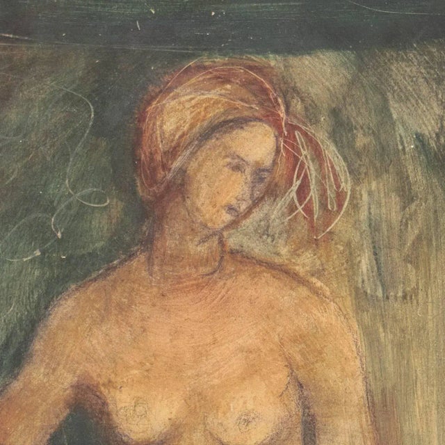 'Standing Nude' by Esther Fuller, Post-Impressionist Woman Artist, Circa 1953 For Sale - Image 4 of 11