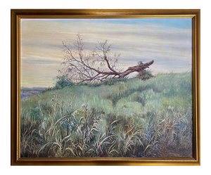 1940 Landscape Oil Painting by Julio Llort Pastella, Framed
