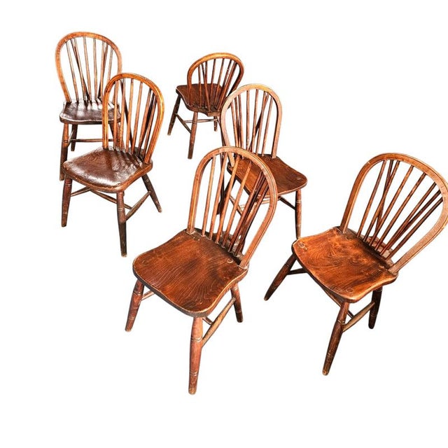 Windsor Stick Back Chairs, 19th Century, Set of 6 For Sale - Image 4 of 10
