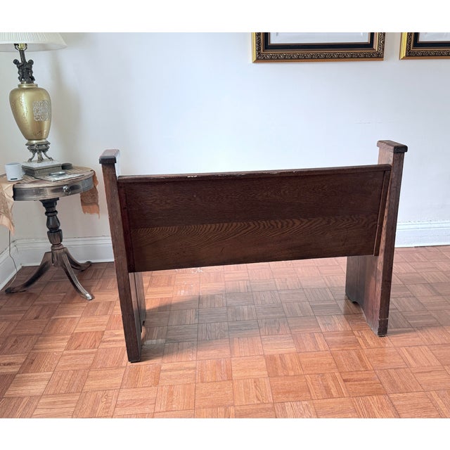 Early 20th Century Gothic Revival Oak Pew For Sale - Image 10 of 17