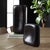Crafted From Aluminum And Finished In Deep Brown, This Set Of Two Vases Features A Unique Blend Of Modern Geometry And...