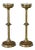 French 19th Century Brass Altar Candlesticks - A Pair For Sale