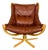 Vintage Danish Svend Skipper Swivel Lounge Chair in Cognac Leather, 1970s For Sale