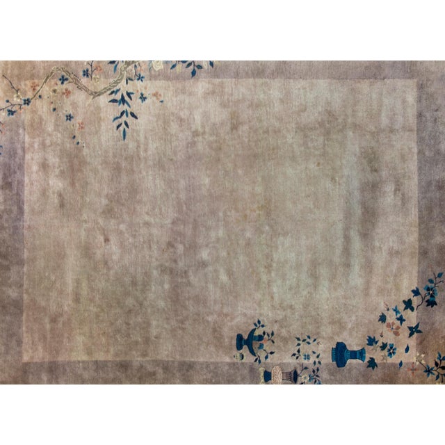 Stone Gray Early 20th Century Chinese Art Deco Rug For Sale - Image 8 of 15