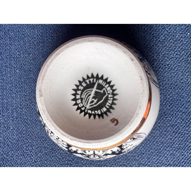 1980s Piero Formasetti Milano Italy Appetizer Bowl B & W Trinket Ring Italian Designer For Sale - Image 10 of 10