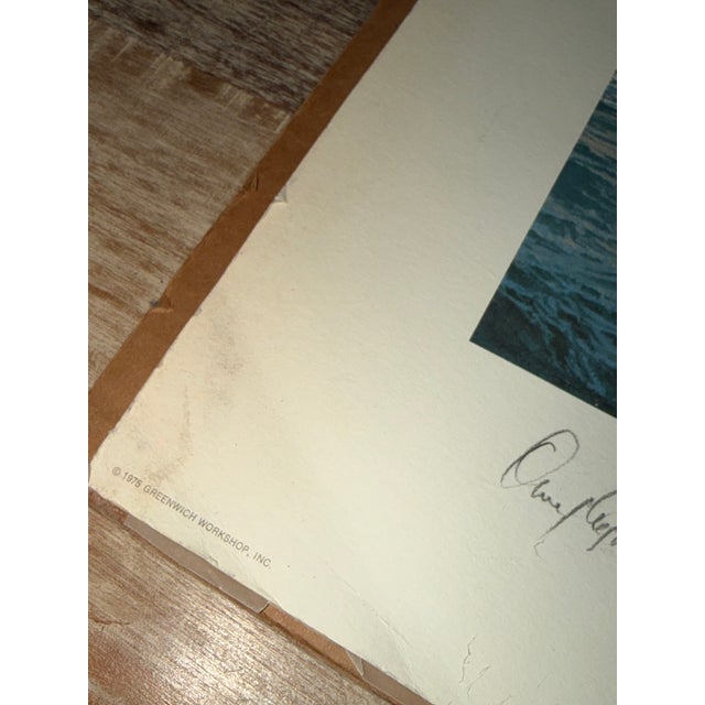 1970s 1975 “America’s Cup ’74” Nautical Print – Hand Signed by Ted Hood & Olin Stephens – Vintage Sailing Artwork For Sale - Image 5 of 8