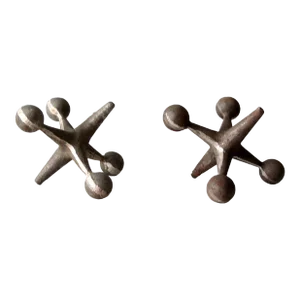 Mid-Century Cast Iron Jacks Pair