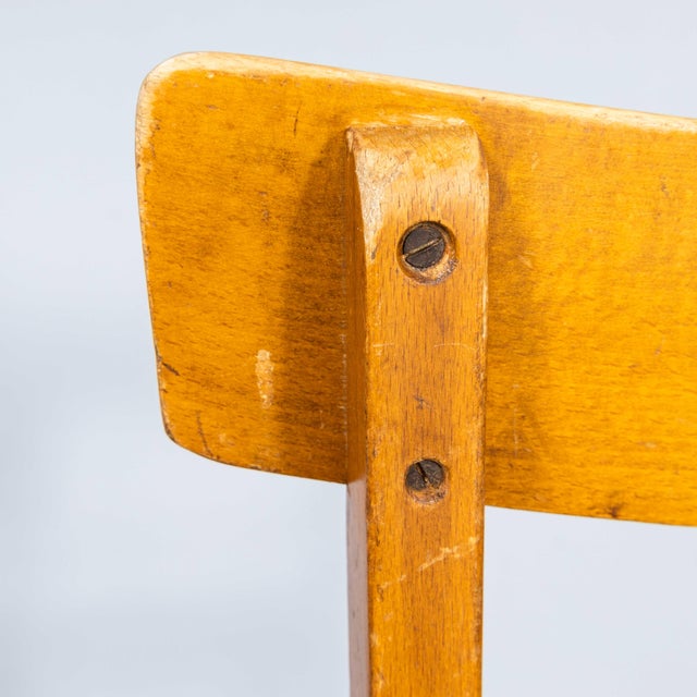 Honey Bentwood Dining Chairs from Baumann, 1950s, Set of 6 For Sale - Image 9 of 12