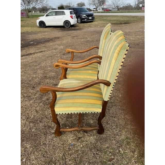 Large 19th Century French Country Solid Walnut Bergère or Armchair- A Pair For Sale - Image 9 of 17
