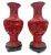 1970s Unique Chinese Carved Cinnabar Vase, Same Shape, Different Decoration - a Pair For Sale - Image 5 of 12