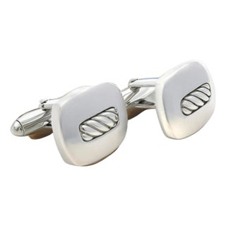 1990s Pair of David Yurman Authentic Estate Cufflinks Silver For Sale