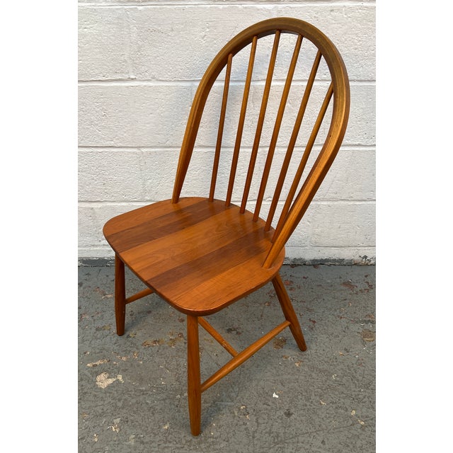 Mid-Century Scandinavian Spindle-Back Dining Chairs by Kvist Møbler For Sale - Image 4 of 14