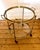 Brass Round Serving Trolley with Smoked Glass Shelves and Removable Tray, 1960s For Sale - Image 3 of 9