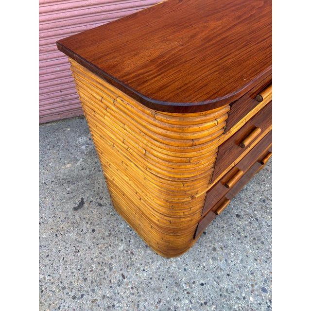 Paul Frankl Style Split Bamboo Dresser For Sale - Image 9 of 12