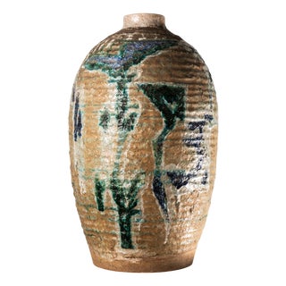 Mid-Century Modern Glazed Ceramic Vase, 1960s For Sale