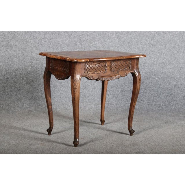 Small Antique Rococo Side Table in Walnut, 1800 For Sale - Image 9 of 18
