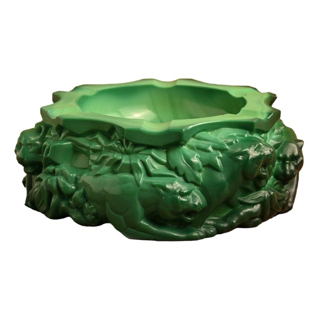 Malachite Ashtray by Hoffman For Sale