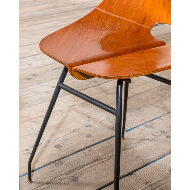 Mid-Century Modern Wooden Chairs attributed to Carlo Ratti, 1950s, Set of 4 For Sale - Image 3 of 7