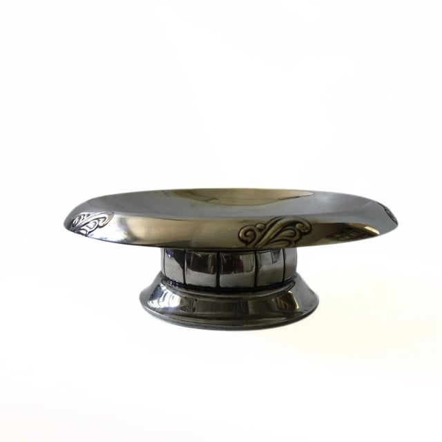 Silver Plated Bowl on Foot from Jugend Design, Sweden, 1900s For Sale - Image 6 of 9