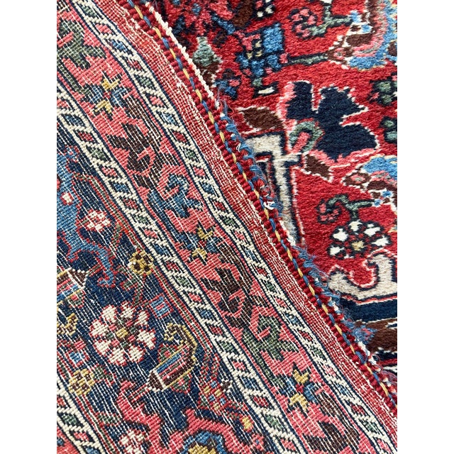 A superb antique Persian Bidjar rug, handwoven around 1920, representing one of the finest weaving traditions of western...