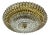 Hollywood Regency Glass and Brass Ceiling Light from Ernst Palme Palwa, Germany, 1970s For Sale