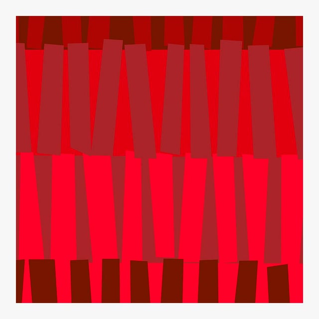 Mid-Century Modern Color Rhythm in Red Fine Art Print 25" X 30" by Liz Roache For Sale - Image 3 of 6