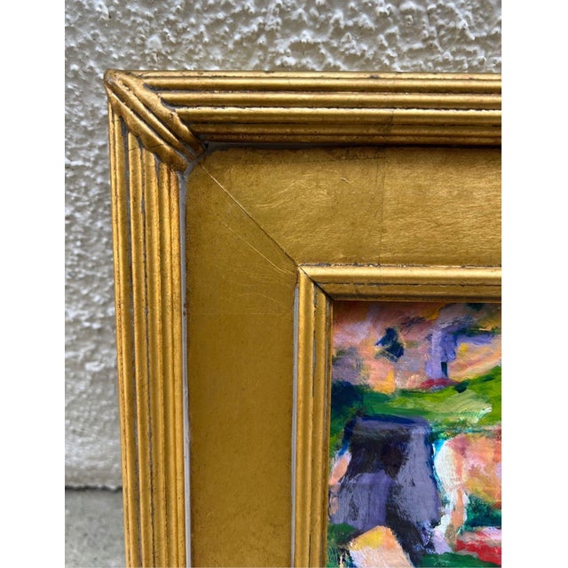 Green Framed Acrylic "Rock Quarry" Painting, Signed K. Bergstrom-Catriona For Sale - Image 8 of 10